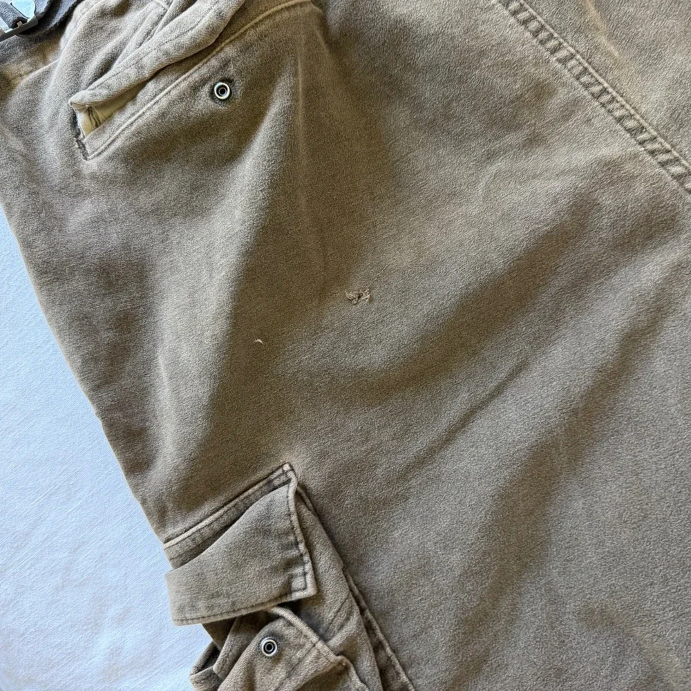 Banana Republic Traveler Cargo Sueded Pants 38W Olive‎ Brown Utility Tactical